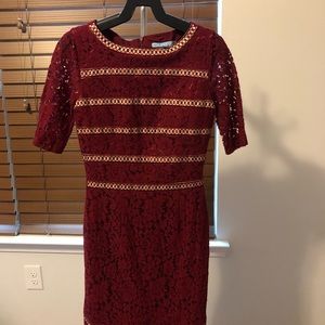 Beautiful red lace dress.